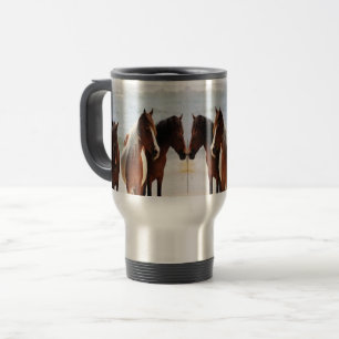 Beach Horses Travel/Commuter Mug
