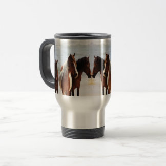 Beach Horses Travel/Commuter Mug