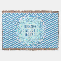 Beach House Art Deco Shell and Herringbone Custom