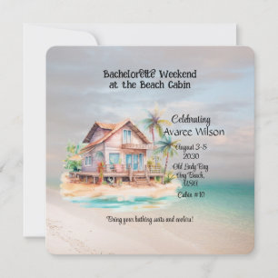 Beach House Bachelorette Party Invitation
