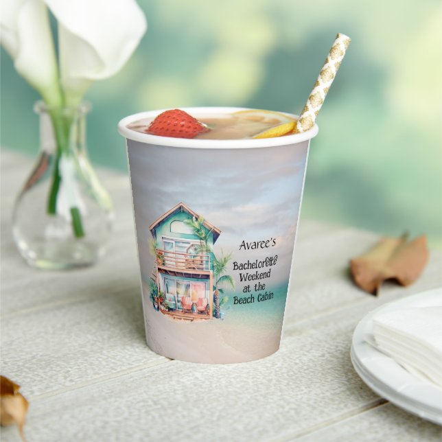 Beach House Bachelorette Party  Paper Cups (Insitu)