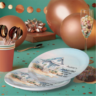 Beach House Bachelorette Party  Paper Plate