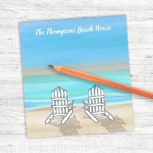 Beach House Blue Ocean Personalised Notepad