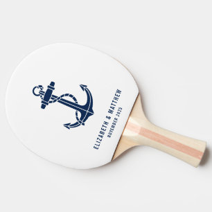 Beach House Boat Anchor Wedding Favours Custom Ping Pong Paddle