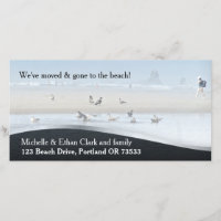 Beach House Change of Address Custom Photo Card