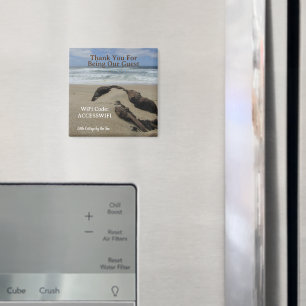Beach House Coastal Home Guest WiFi Access Code Magnet