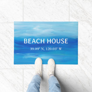 Beach House Coordinates Doormat