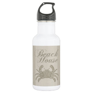 Beach House Crab Seashore Coastal Vintage 532 Ml Water Bottle