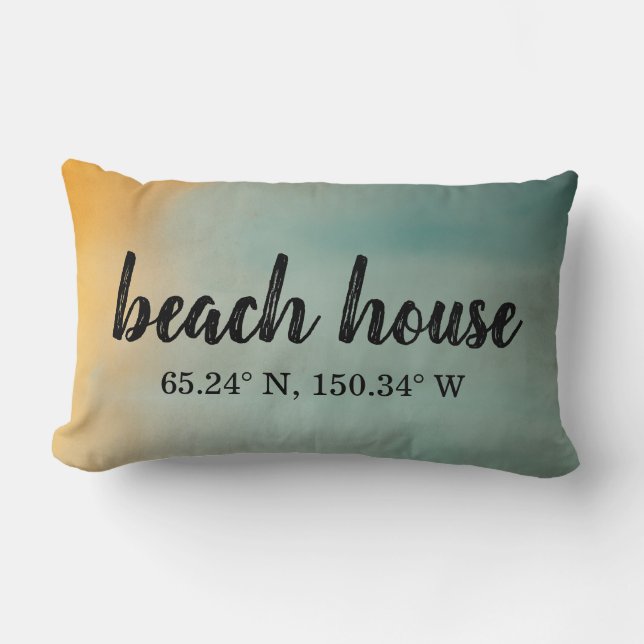 Beach House Custom Coordinates Lumbar Cushion (Front)