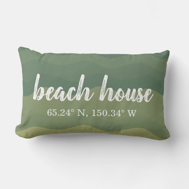 Beach House Custom Coordinates Lumbar Cushion (Front)