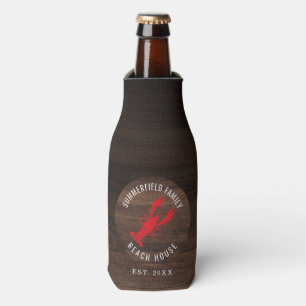 Beach House Custom Family Name Lobster Boil Bottle Cooler