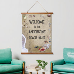 Beach House (customizable) Hanging Tapestry