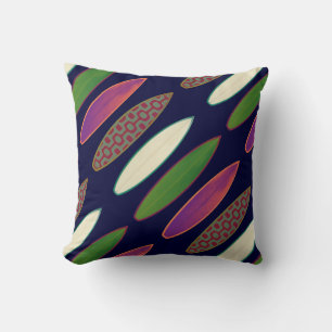 Beach House Decor Surf Boards Cushion