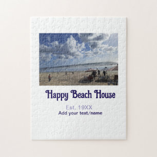 Beach house est. Add year photo latitude longitude Jigsaw Puzzle