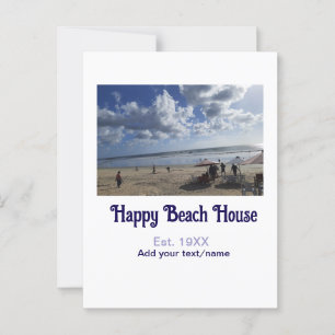 Beach house est. Add year photo latitude longitude Postcard