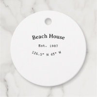 Beach house ets. Date year custom coordinates add