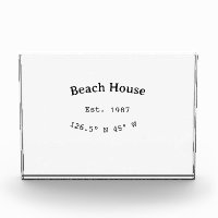 Beach house ets. Date year custom coordinates add