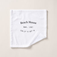 Beach house ets. Date year custom coordinates add