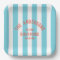 Beach House Family Name Blue Cabana Stripe