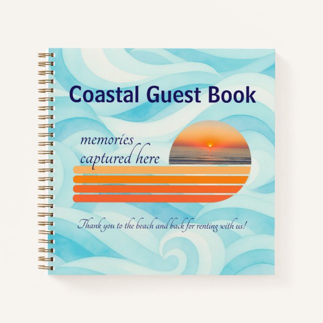 Beach House Guest Book | Rental Book (Front)