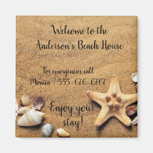 Beach House Magnet Vacation Rental Contact Info