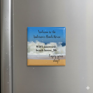 Beach House Magnet Vacation Rental Wifi Password