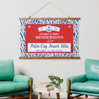 Beach House Nautical Coral Pattern Custom Red Navy