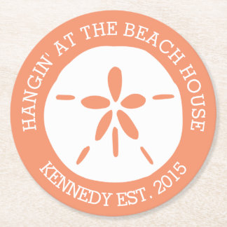 Beach House Round Paper Coaster