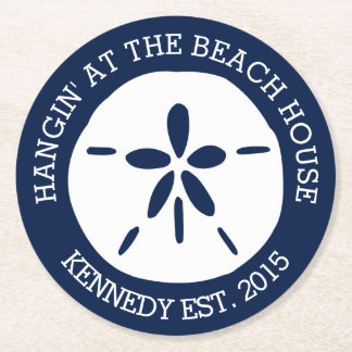 Beach House Round Paper Coaster