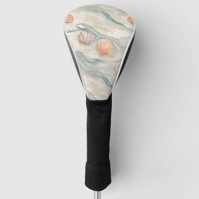 Beach House Seashell Pattern Golf Head Cover (Front)