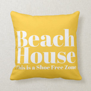 Beach House Shoe Free Zone Pillow