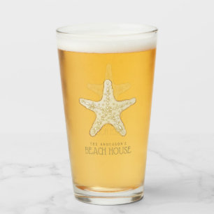 Beach House Starfish Gold ID623 Glass
