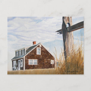 Beach House Sunrise Postcard