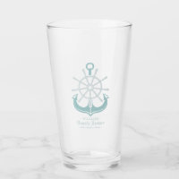Beach House Teal Family Name Anchor