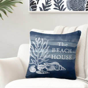 Beach House Throw Pillow