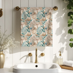 Beach House Towel Ivory and Blue Maritime Charm