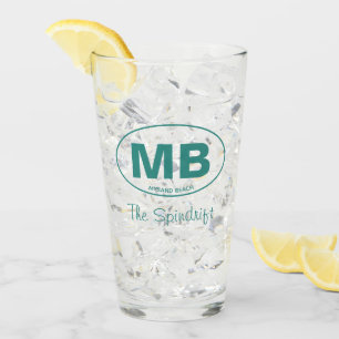 Beach House Two Letter Oval Fir Cottage Script Glass