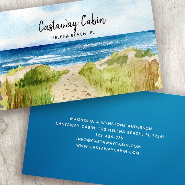 Beach House Vacation Rental Business Card (Creator Uploaded)