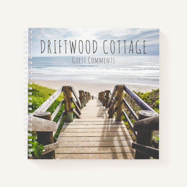 Beach House Vacation Rental Guest Comments Notebook (Front)