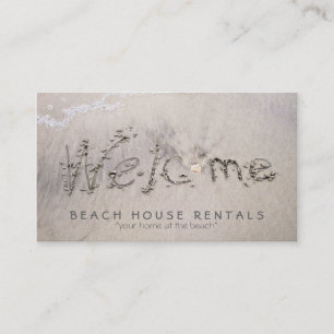 Beach House Welcome (extra pic) Business Card