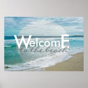 beach house welcome poster wall art
