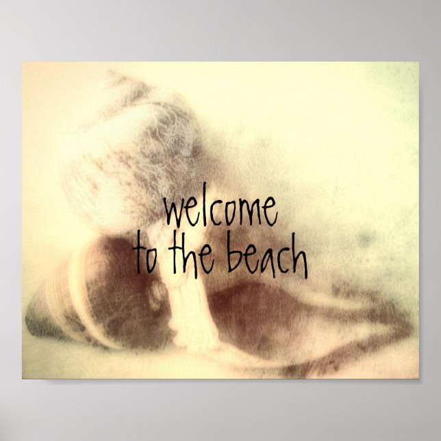 beach house welcome poster wall art (Front)