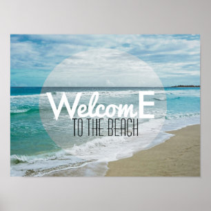 beach house welcome poster wall art