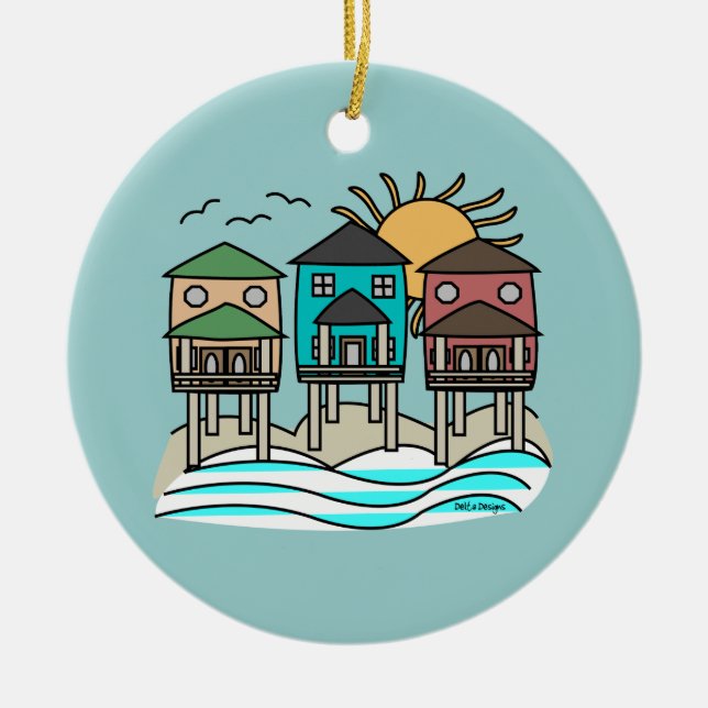 Beach Houses Ornament (Front)