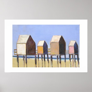 Beach Houses-Print Poster