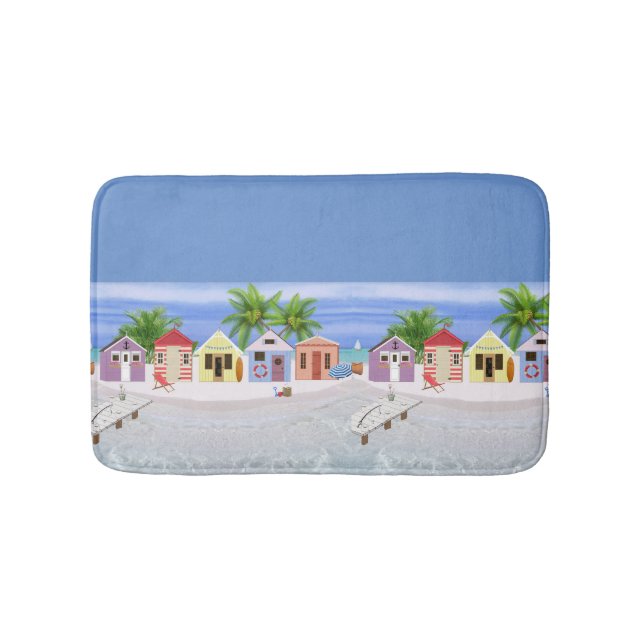 Beach Hut Bath Mat (Front)