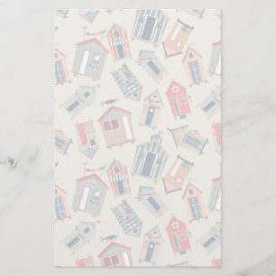 Beach Hut Pattern Stationery