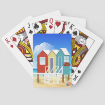 Beach Hut Playing Cards