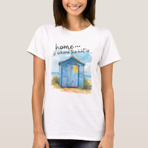 Beach Hut Sweet Home Quote Summer Vacation  T-Shirt
