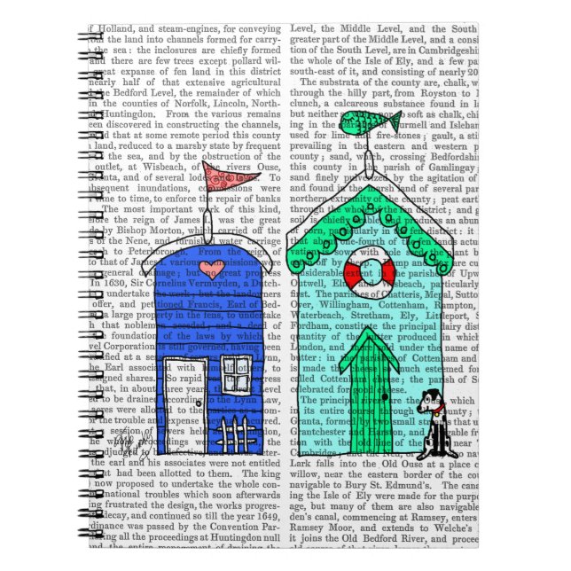 Beach Huts 2 Illustration Notebook (Front)